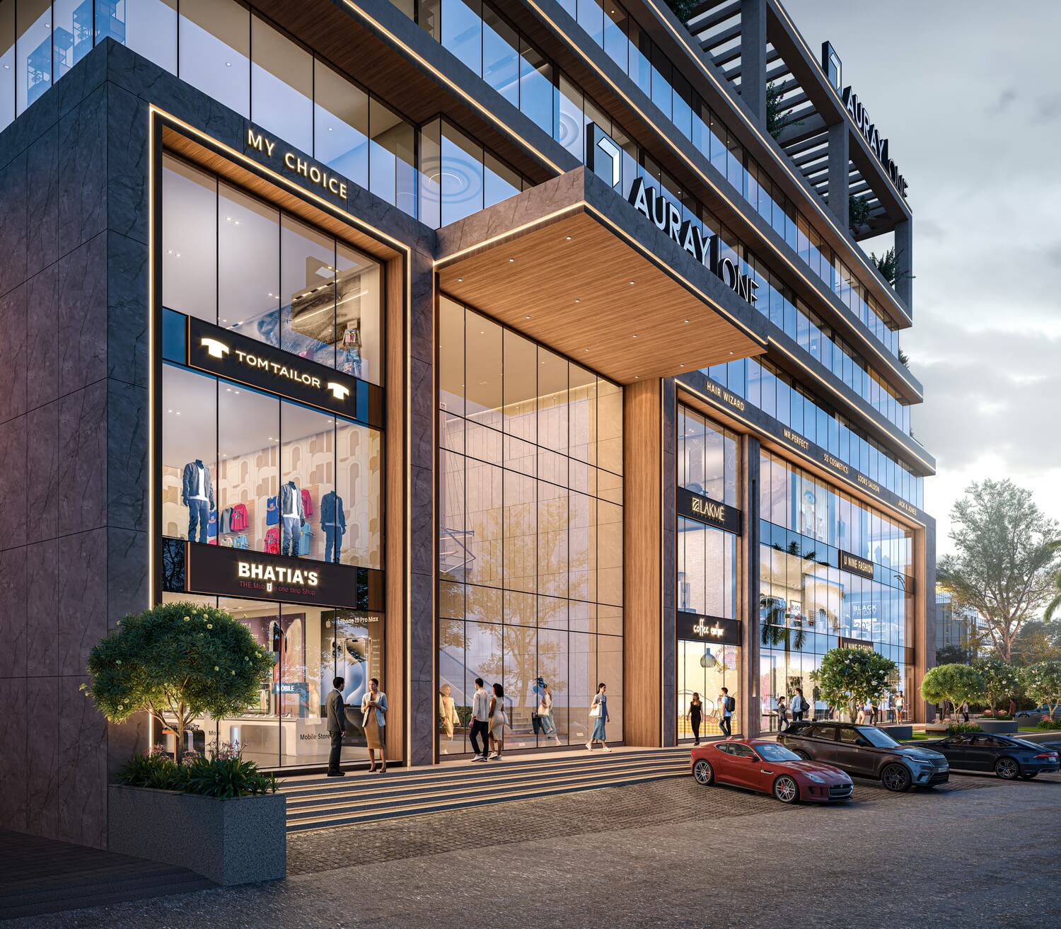 Auray One premium commercial complex in Katargam, Surat