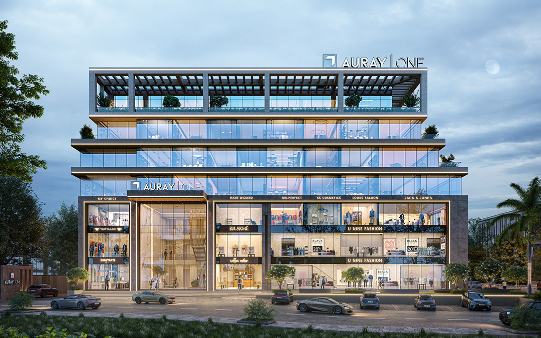 Auray One business hub in Katargam, Surat